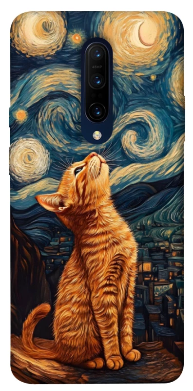 Чохол на OnePlus 7 Pro van gogh cat фото 1 з 1