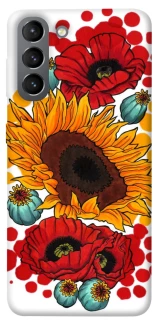 Чехол на Samsung Galaxy S21 Подсолнечники и маки фото 1 из 1