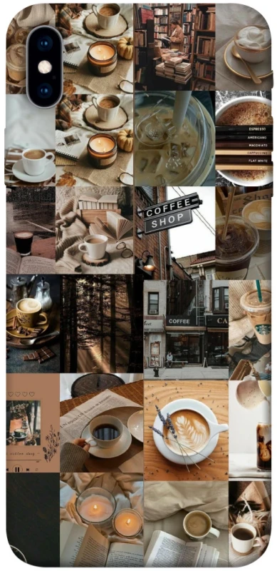 Чохол на Apple iPhone XS Max (6.5") Coffee collage ver.3 фото 1 з 1