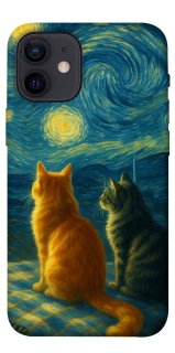 Чехол на Apple iPhone 12 mini (5.4") Cats under the stars фото 1 из 1
