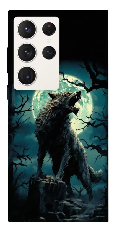 Чохол на Samsung Galaxy S23 Ultra Вовк під місяцем фото 1 з 1