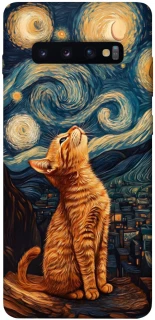 Чохол на Samsung Galaxy S10+ van gogh cat фото 1 з 1