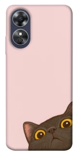 Чохол на Oppo A17 Peeping cat фото 1 з 1