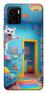 Чохол на Vivo Y15s crazy cat фото 1 з 1
