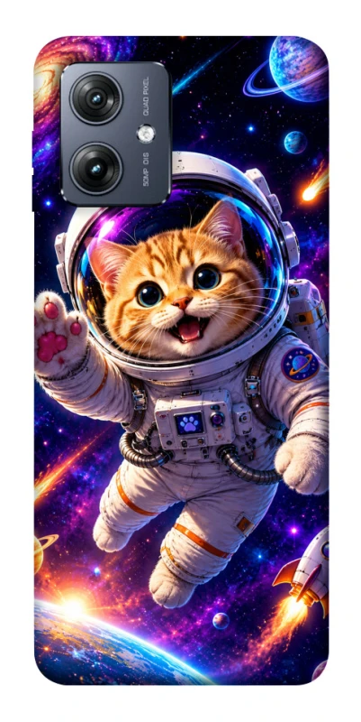 Чехол на Motorola Moto G54 Space Cat фото 1 из 1