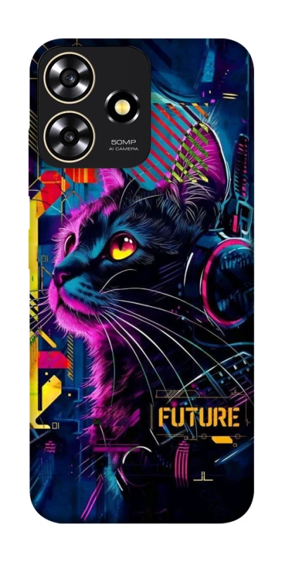 Чехол на ZTE Blade A73 4G Cyber Cat v2 фото 1 из 1
