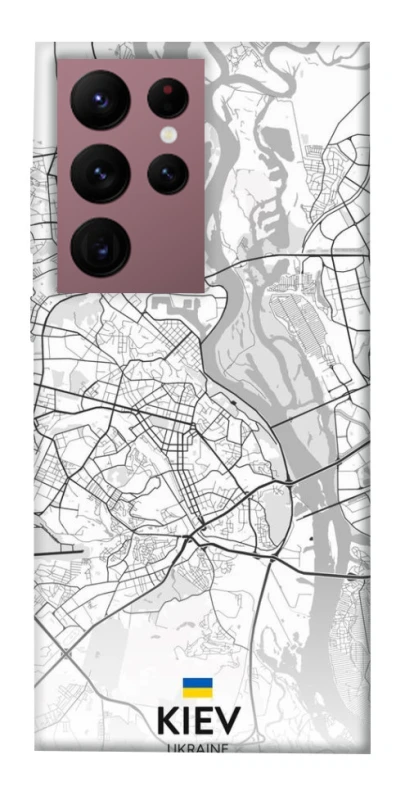 Чохол на Samsung Galaxy S22 Ultra Kiev white map фото 1 з 1