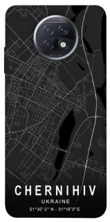 Чохол на Xiaomi Redmi Note 9 5G / Note 9T Chernihiv map фото 1 з 1