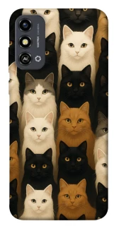 Чехол на ZTE Blade A53 Colorful Cat Collage фото 1 из 1