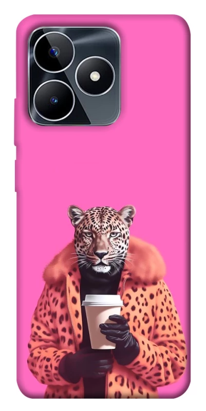 Чохол на Realme C53 Леопард з кавою фото 1 з 1