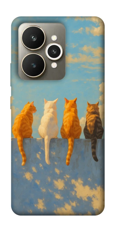 Чехол на Realme 15 cats on wall фото 1 из 1