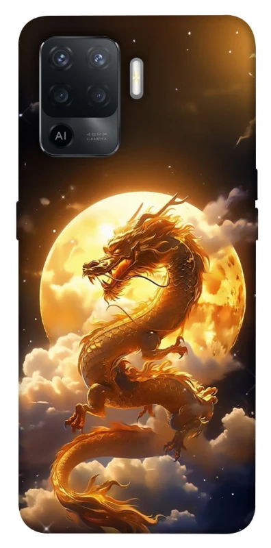 Чехол на Oppo Reno 5 Lite Golden Dragon фото 1 из 1
