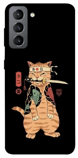 Чехол на Samsung Galaxy S21 FE Кот-самурай фото 1 из 1