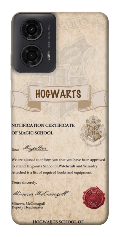 Чехол на Motorola Moto G04 The Hogwarts acceptance letter фото 1 из 1