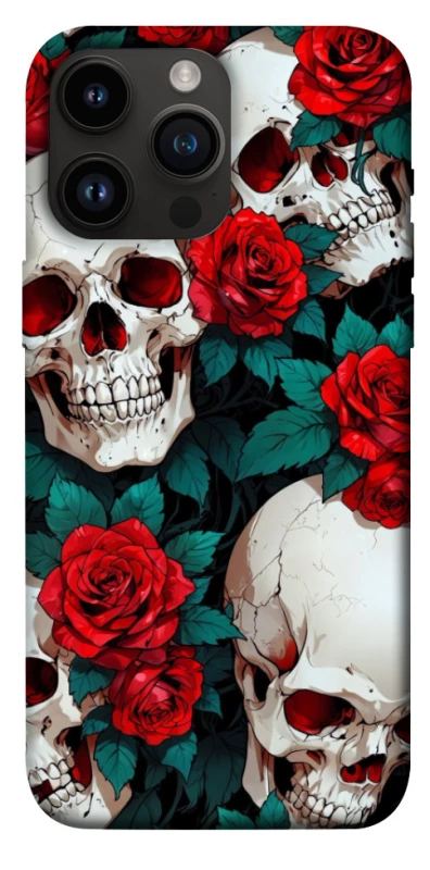 Чохол на Apple iPhone 14 Pro Max (6.7") skull and rose фото 1 з 1