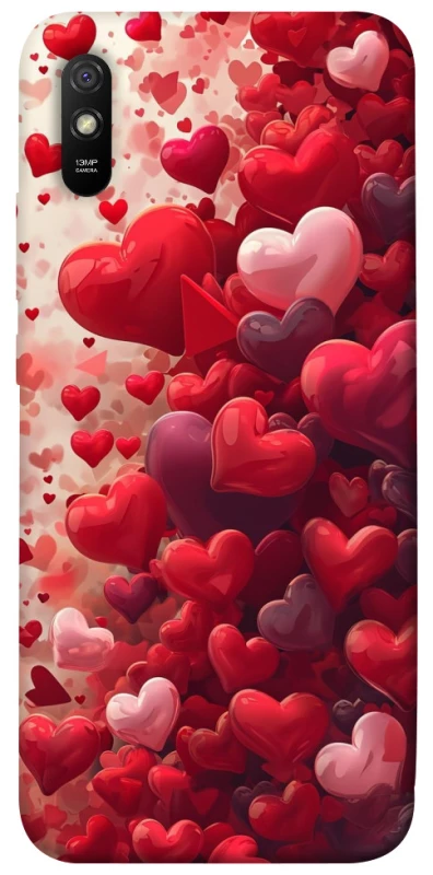 Чохол на Xiaomi Redmi 9A Many hearts фото 1 з 1