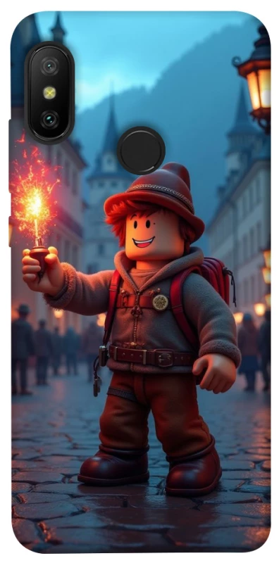 Чохол на Xiaomi Mi A2 Lite / Xiaomi Redmi 6 Pro Roblox Fire Logo Blue Flames фото 1 з 1