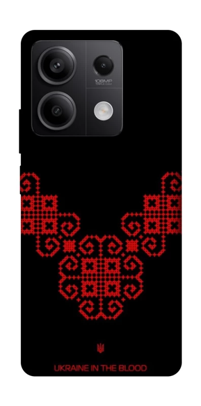 Чохол на Xiaomi Redmi Note 13 5G Чорно-червона вишиванка фото 1 з 1