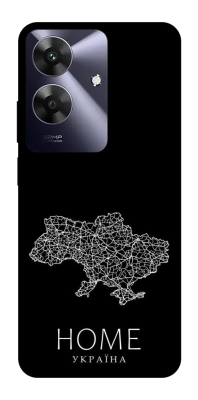Чохол на Realme Note 60 Ukraine black map фото 1 з 1