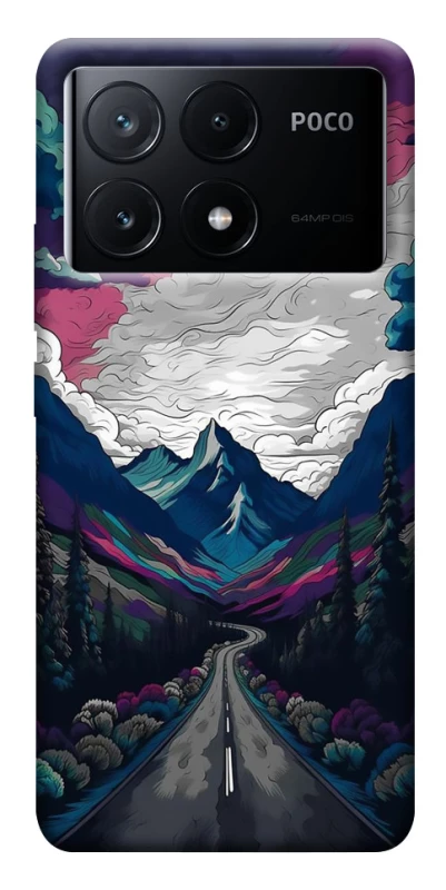 Чехол на Xiaomi Poco X6 Нарисованные горы фото 1 из 1