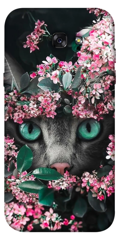 Чохол на Samsung A720 Galaxy A7 (2017) Кіт в квітах фото 1 з 1