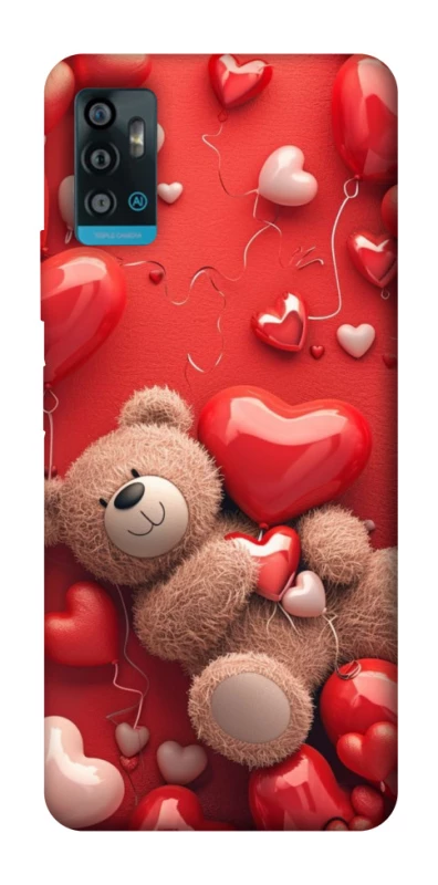 Чехол на ZTE Blade A71 bear in hearts фото 1 из 1