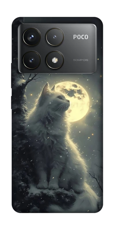 Чохол на Xiaomi Poco F6 Pro Кіт під місяцем фото 1 з 1