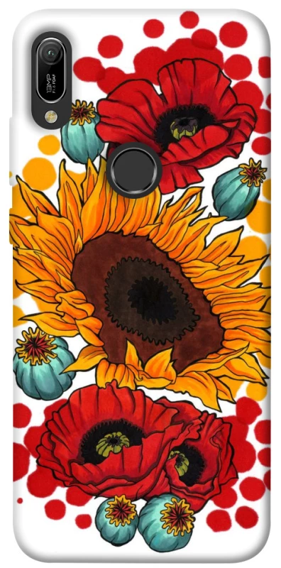 Чохол на Huawei Y6 (2019) Соняшники та маки фото 1 з 1
