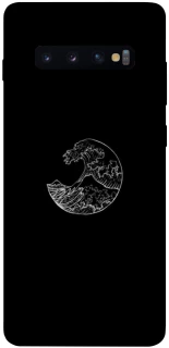 Чехол на Samsung Galaxy S10+ Black tsunami фото 1 из 1