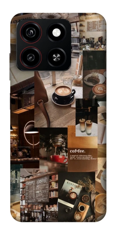 Чехол на ZTE Blade A35 4G Coffee collage ver.2 фото 1 из 1