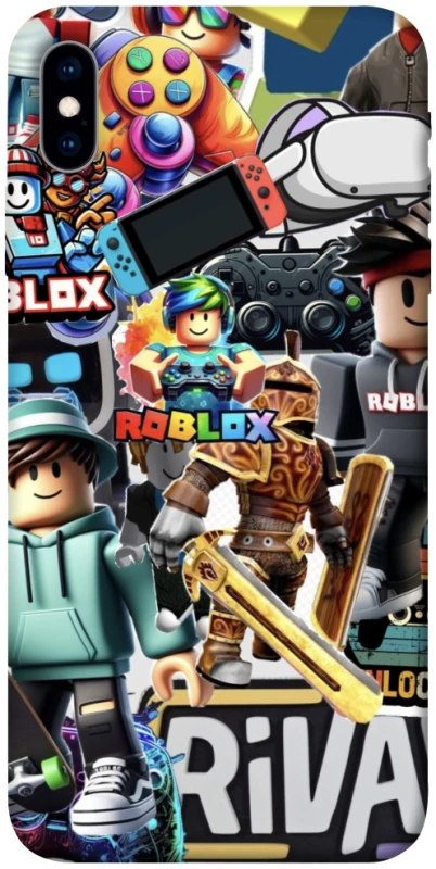 Чохол на Apple iPhone X (5.8") Roblox collage ver.1 фото 1 з 1