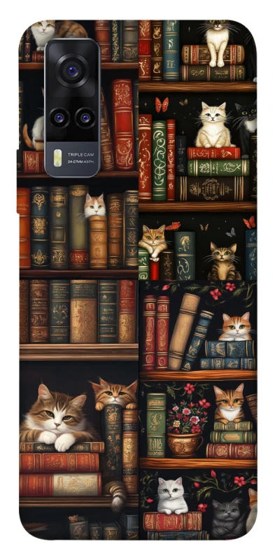 Чехол на Vivo Y31 Cats & Books фото 1 из 1