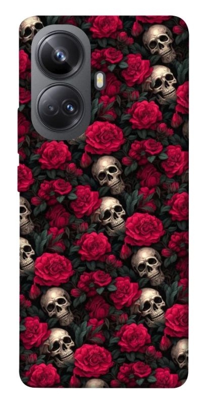 Чехол на Realme 10 Pro+ Черепа и розы фото 1 из 1