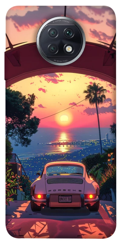 Чохол на Xiaomi Redmi Note 9 5G / Note 9T Porsche at sunset фото 1 з 1