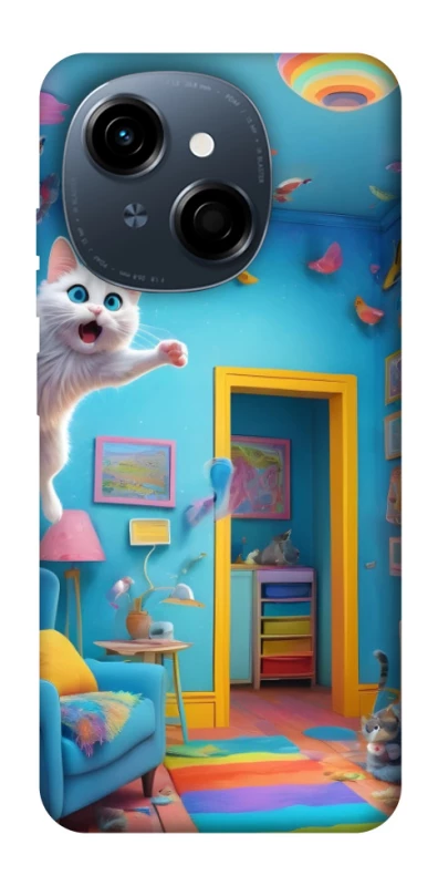 Чохол на TECNO Spark Go 1 crazy cat фото 1 з 1