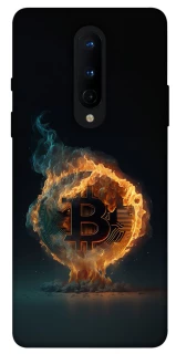 Чохол на OnePlus 8 Fire Bitcoin фото 1 з 1