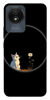 Чохол на Vivo Y02 Cat and flower фото 1 з 1