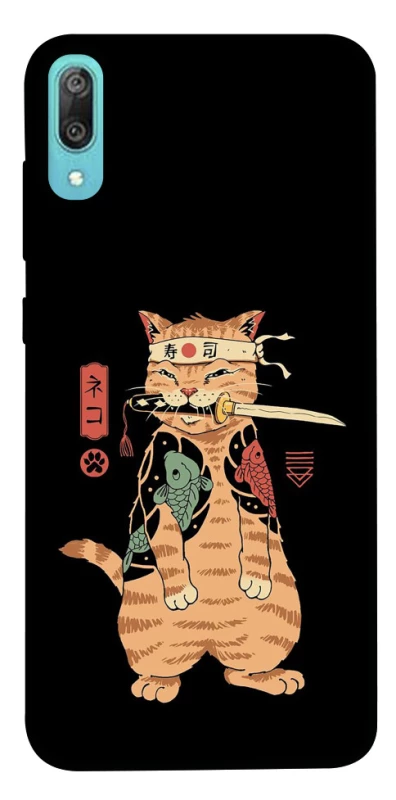 Чехол на Huawei Y6 Pro (2019) Кот-самурай фото 1 из 1