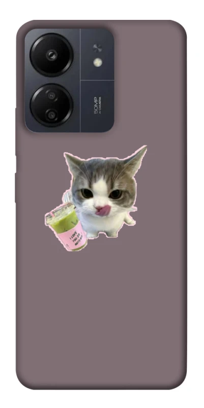 Чохол на Xiaomi Poco C65 cat matcha фото 1 з 1