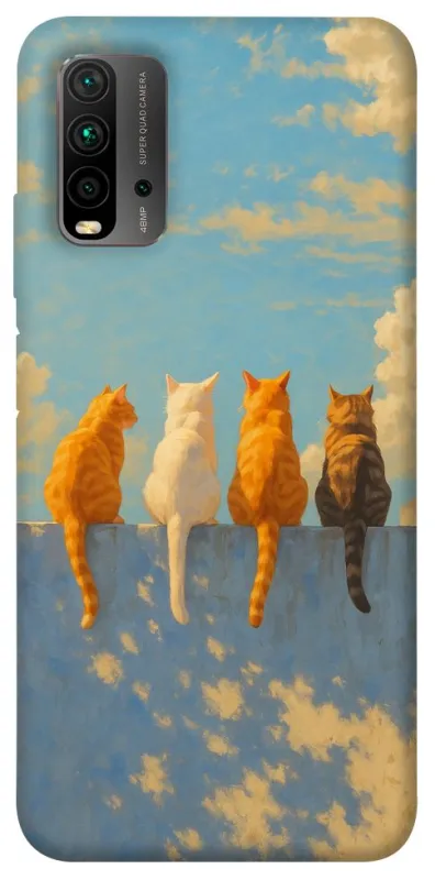 Чохол на Xiaomi Redmi 9T cats on wall фото 1 з 1