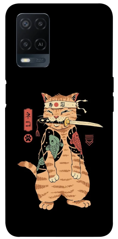 Чохол на Oppo A54 4G Кіт-самурай фото 1 з 1