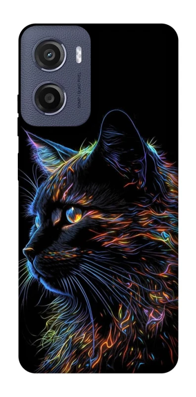 Чохол на Motorola Moto E15 Чорний кіт фото 1 з 1