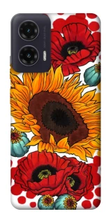 Чохол на Motorola Moto G35 Соняшники та маки фото 1 з 1