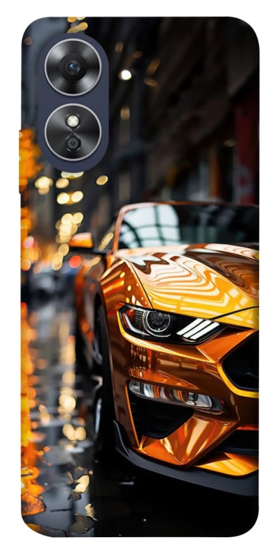 Чехол на Oppo A17 Golden sports car фото 1 из 1