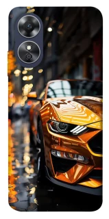 Чехол на Oppo A17 Golden sports car фото 1 из 1
