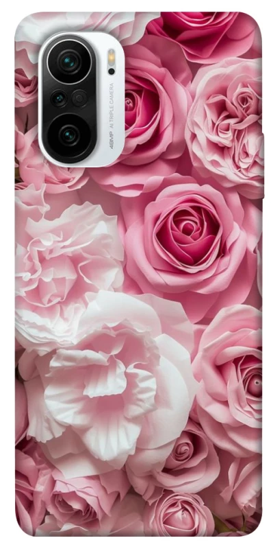 Чохол на Xiaomi Redmi K40 / K40 Pro / K40 Pro+ / Poco F3 Рожеві Квіти фото 1 з 1