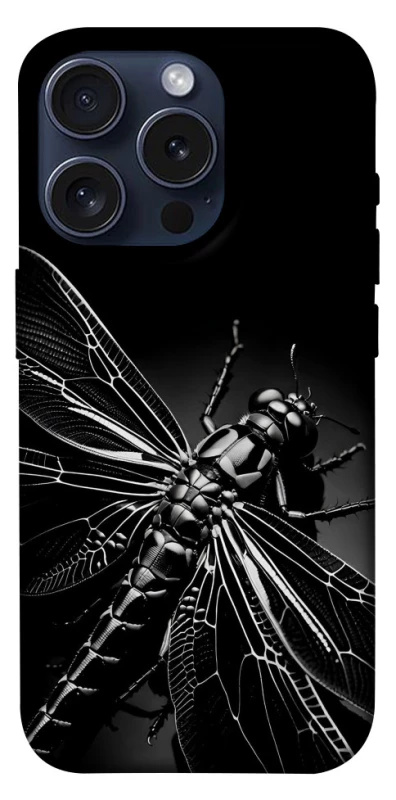 Чехол на Apple iPhone 15 Pro (6.1") Black dragonfly фото 1 из 1