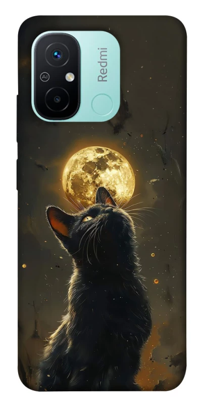 Чохол на Xiaomi Redmi 12C / Poco C55 Кіт під місяцем v2 фото 1 з 1