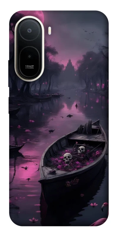 Чохол на Xiaomi Redmi A7 Pro 4G Boat and flamingo фото 1 з 2