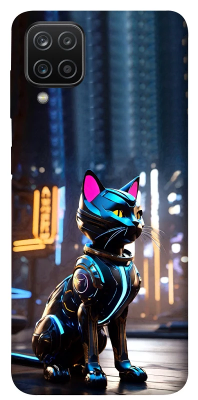 Чохол на Samsung Galaxy A12 Cyber cat фото 1 з 1